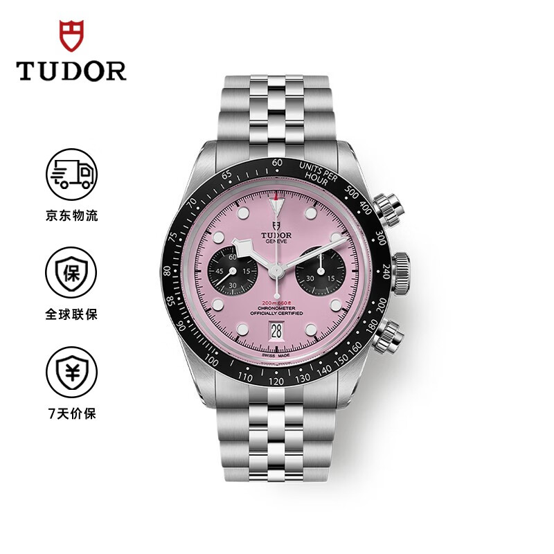 帝舵（TUDOR）碧湾【粉熊猫】瑞士手表 钢带粉盘 男女同款 41mm 79360N-0019