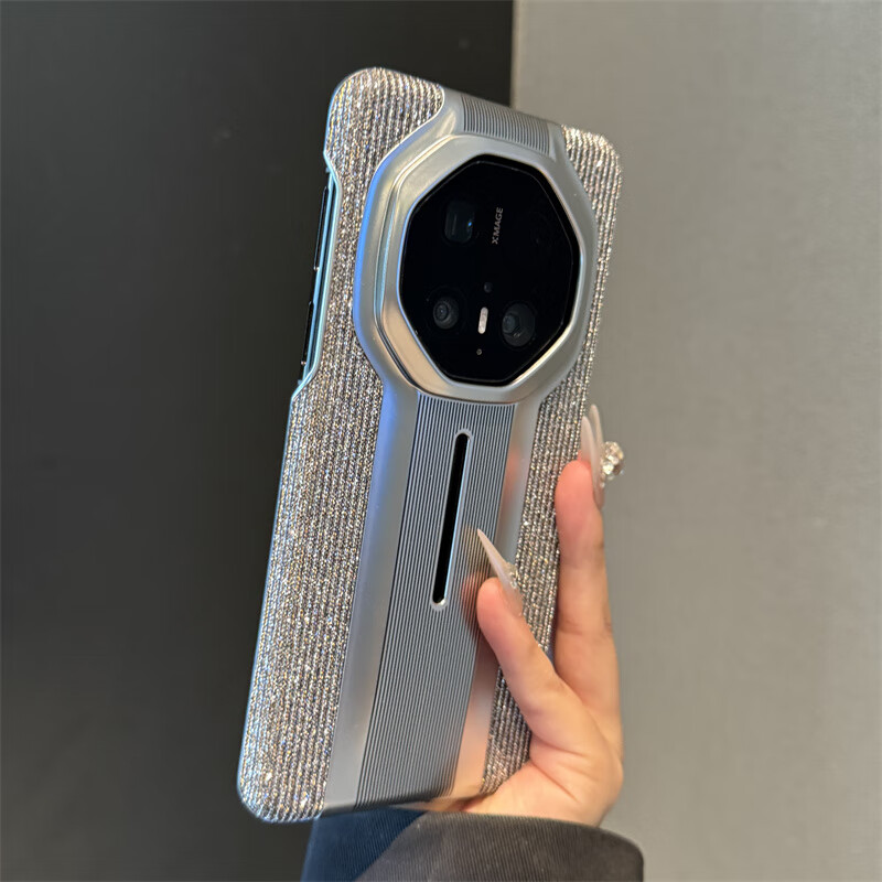 适用华为mate80promax手机壳超薄电镀80rs非凡大师外壳70女60pro+ 【气质银】满屏闪粉 华为 Mate 60 Pro+