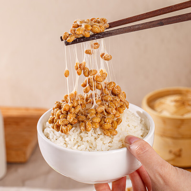 燕京纳豆小粒风味纳豆发酵拉丝蜂蜜味芝麻酱味纳豆含激酶寿司料理 纳豆饼干1500g*1箱【家庭装】