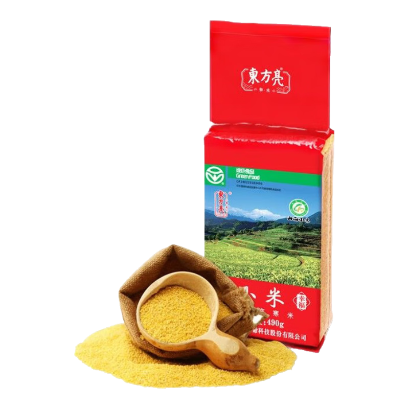 東方亮幸福小米山西廣靈特產(chǎn)黃小米24年新米雜糧月子送 東方亮小米490g*2