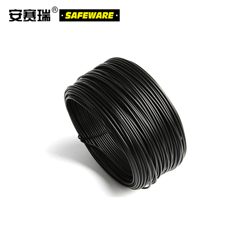 安赛瑞 包塑铁丝捆扎线 包塑铁芯扎丝绑线 包塑绑扎带 黑圆 每卷长约