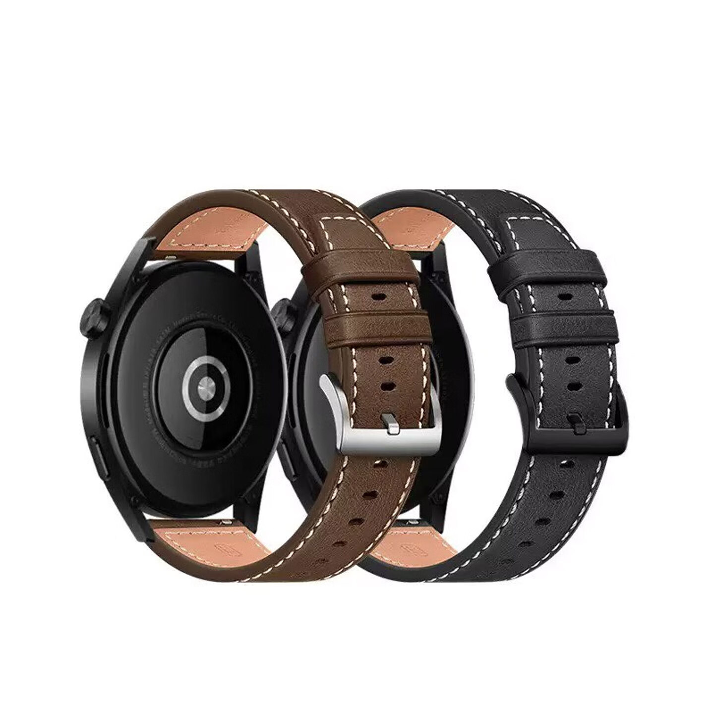 ZUNTI适用华为GT5真皮表带GT4/GT3/GT6原装同款WATCH3/5/4pro手表带男 【原装同款-新品首发】棕色-银扣 适用华为(46表盘)22mm表带