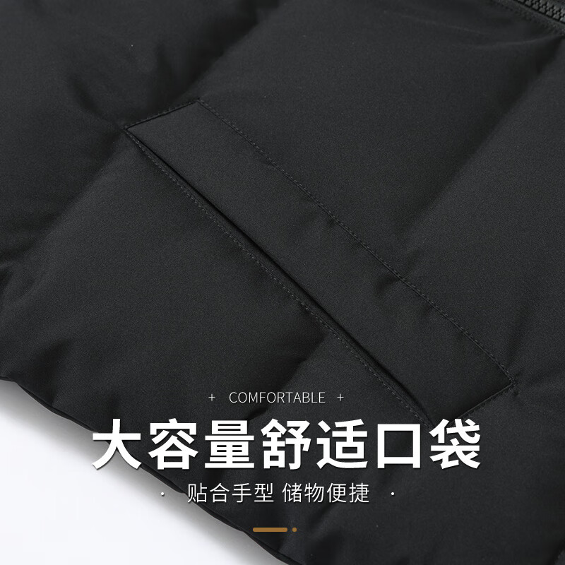 雪中飞羽绒马甲男女同款双面穿摇粒绒秋冬保暖防寒休闲时尚立领背心175