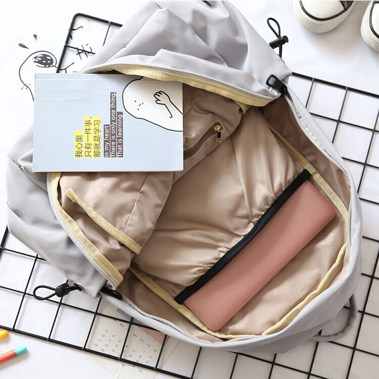 CLBD书包初高中生女小学生大容量高颜值双肩包男ins风韩系初中生背包 黑色