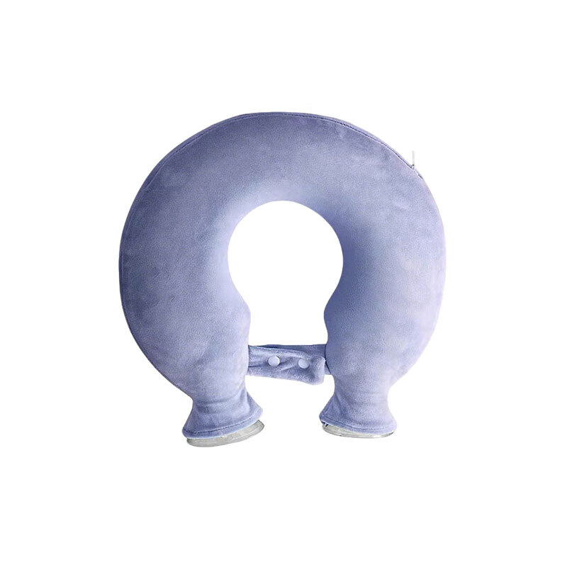 热敷脖子肩颈热水袋注水灌水暖水袋防爆加厚颈椎专用护肩颈部神器 藏青蓝【U 型热水袋】1400ML 送超柔布套