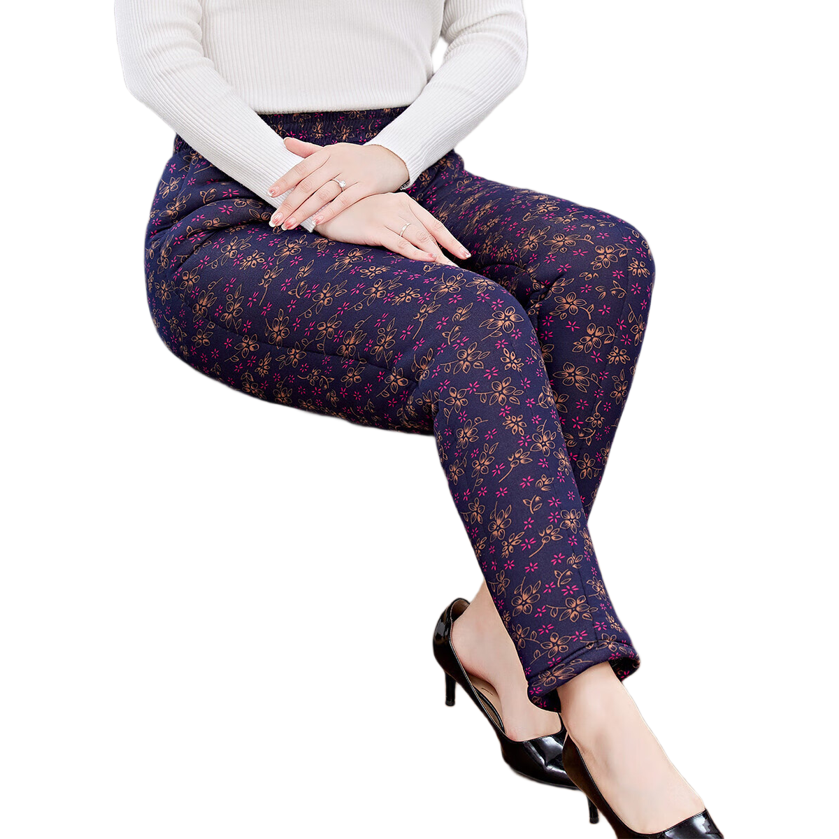 ���ڲ������ﶬ�¿��������޿�Ӻ�Ů����ɫ���޿�����͸��������ů���׿� �޿�-��껨 5XL ��130-160� 19.89Ԫ