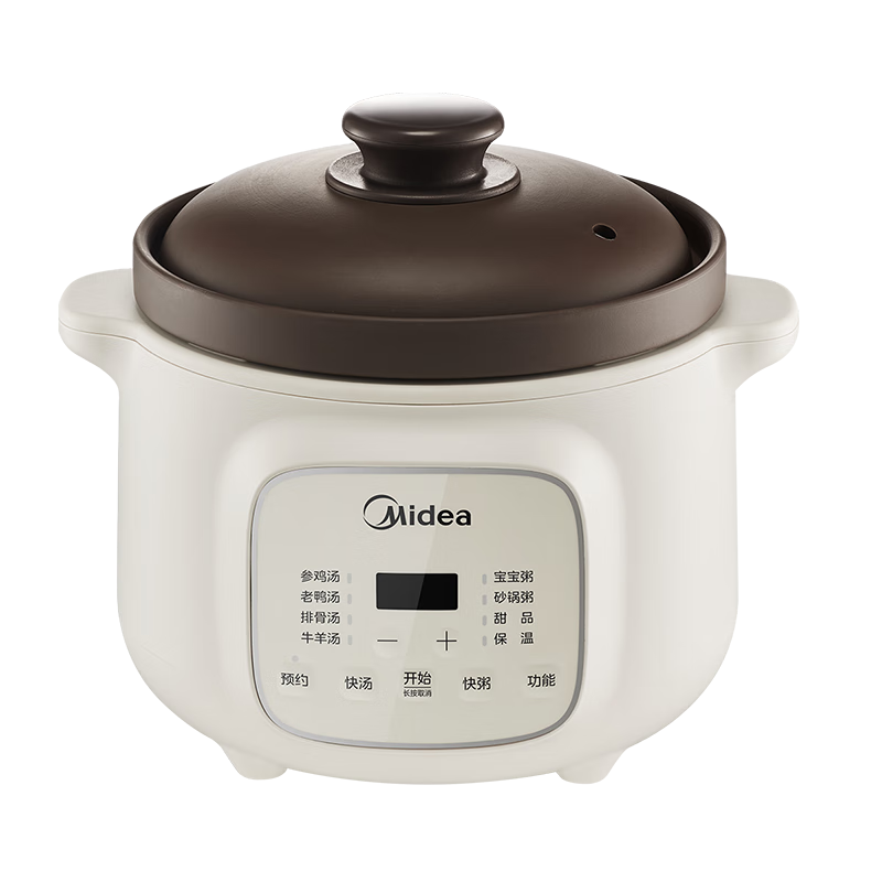 美的（Midea）电炖锅电砂锅 电炖盅 陶瓷煲汤锅炖汤锅紫陶锅3L燕窝炖盅煮粥宝宝辅食锅电煮锅炖锅MD-DGE3056