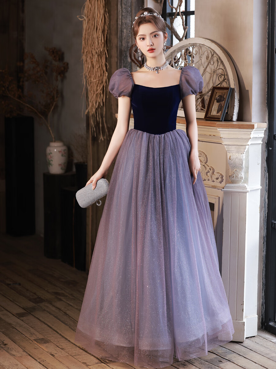 潮范美杜莎拉艺考礼服音乐生晚礼服女长仙气法式在逃公主蓬蓬轻奢小众