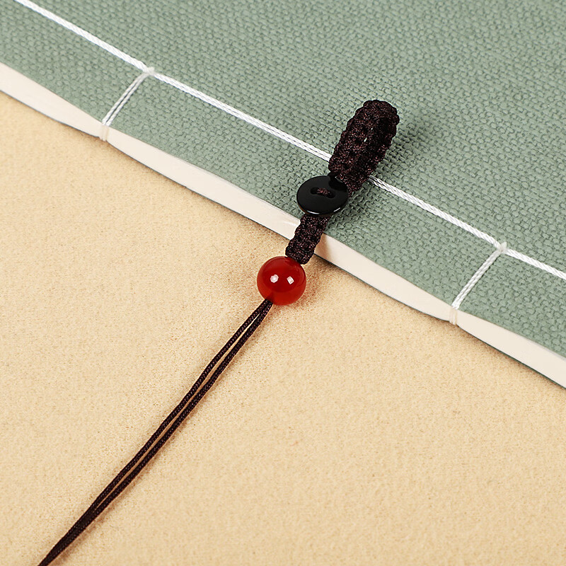 编织绳手工活扣创意DIY汽车钥匙扣半成品挂绳男女士吊坠绳子配件 简约红玛瑙-活扣款