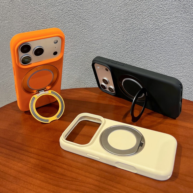 麦焕【磁吸支架】适用苹果17pro手机壳iPhone17promax液态硅胶保护套17纯色轻薄全包防摔软壳 【大红色】液态硅胶 苹果17pro