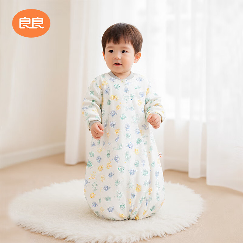 良良【粉丝专属】婴儿秋冬加厚夹棉宝宝可拆袖棉儿童防踢被包裹式睡袋 【一体-星际·40g】80码 身高75-85cm 80cm（身高75-85cm）1-2岁