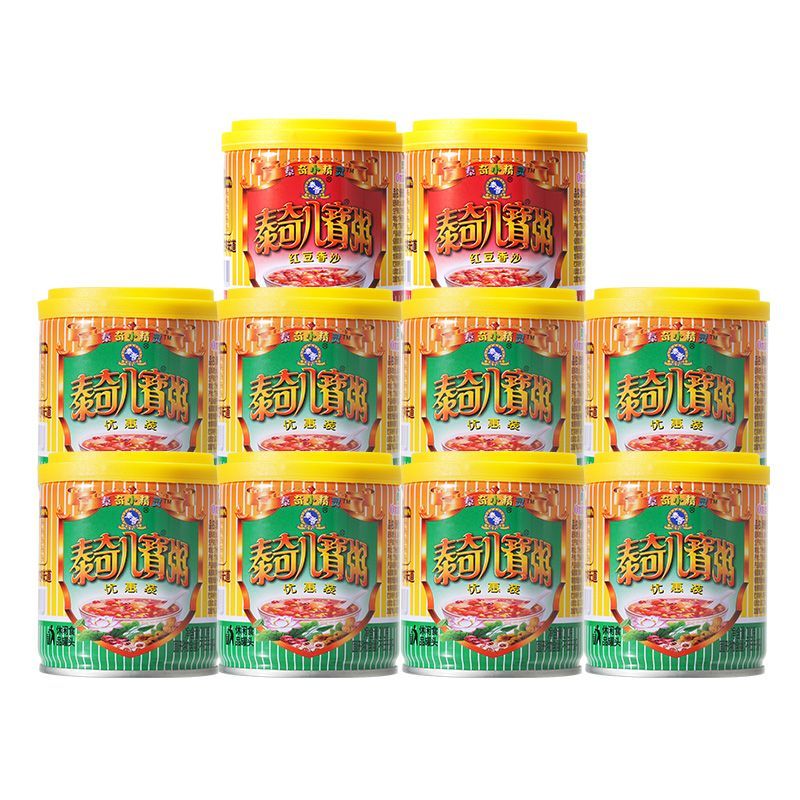 泰奇八寶粥小精靈200g迷你罐五谷雜糧早餐速食粥紅豆粥 【10罐】原味8罐+紅豆粥2罐