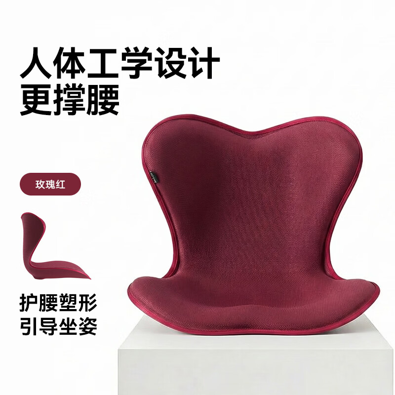 乐班花瓣坐垫靠垫一体护腰坐垫 护腰久坐神器美臀塑形座椅护腰 【花瓣塑形护腰坐垫】玫瑰红