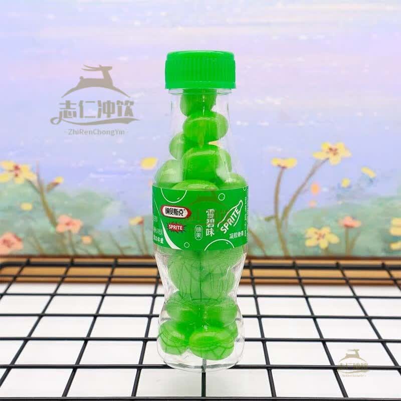 纳贝斯克可乐糖汽水瓶创意凝胶糖果可乐雪碧软糖怀旧儿童休闲零食
