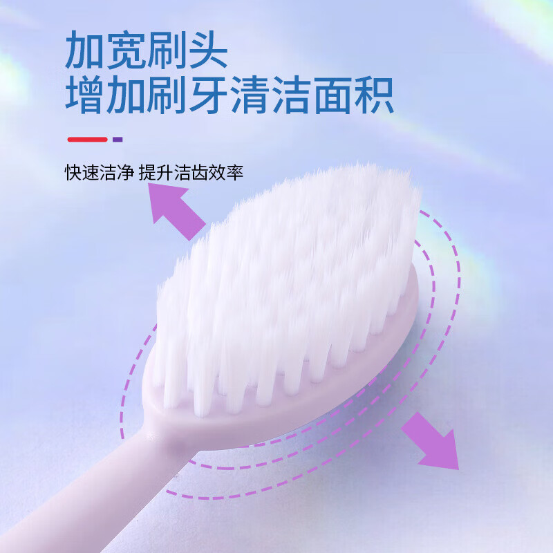 南方洁灵【优选直发】巨无霸软毛牙刷家用情侣宽头清洁大头牙刷女生可爱高 巨无霸牙刷8支