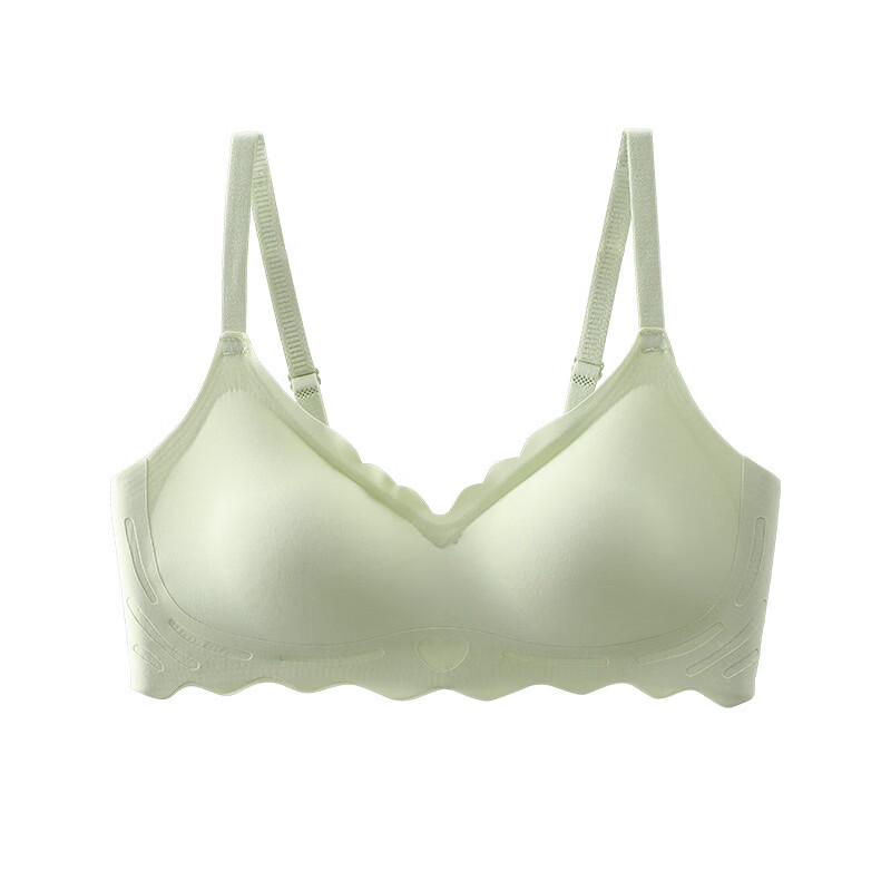 无痕内衣女小胸聚拢夏季薄款大胸显小无钢圈收副乳运动美背文胸罩 黑色 S