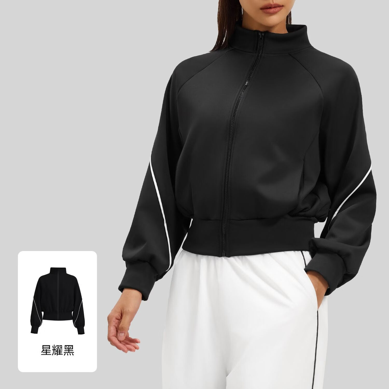 VICTORIATOURIST瑜伽外套女加绒上衣秋冬季新款加厚保暖瑜伽服运动外套跑步健身服 乳白色 S