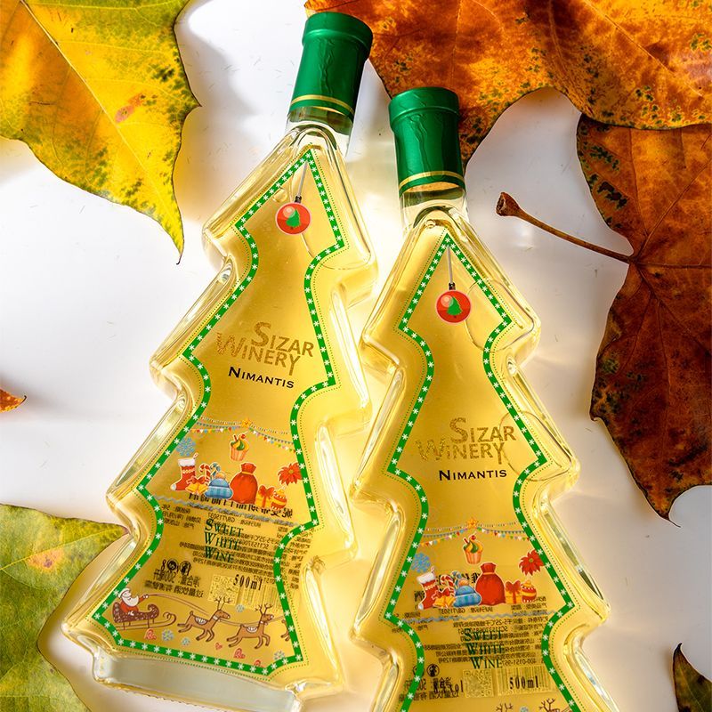 歌雅伦酒庄妮曼蒂斯圣诞树甜白葡萄酒8度微醺不醉女士酒 500ml*2支