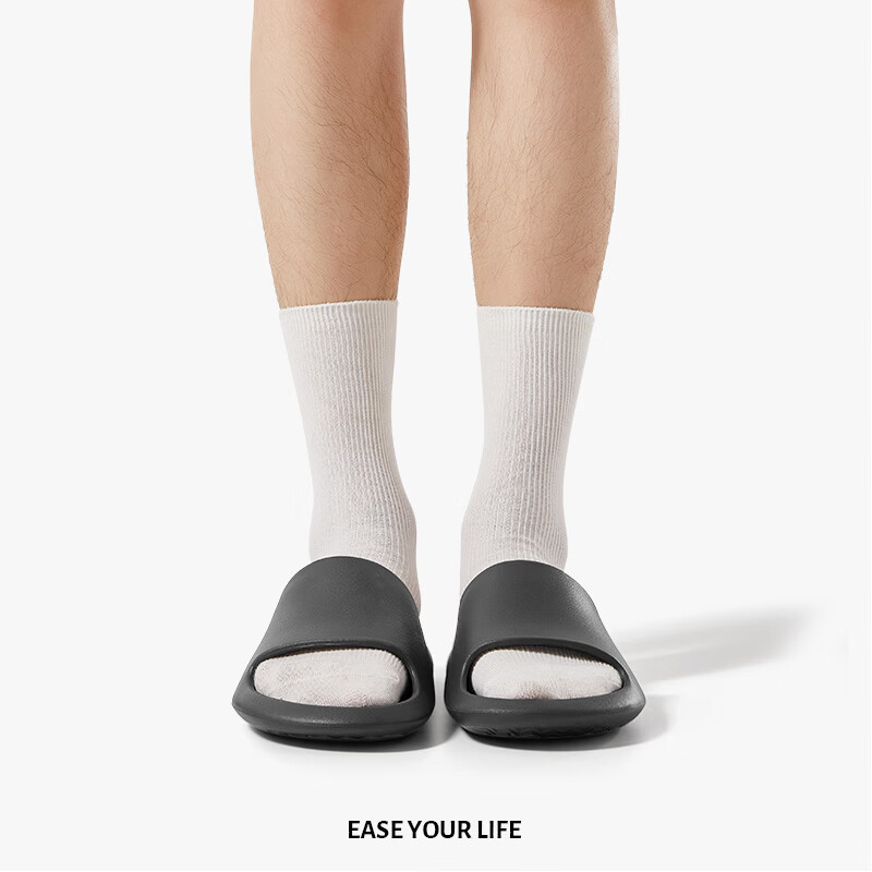 朴西香蕉船凉拖鞋男士夏季新款浴室防滑家用室内拖鞋外穿情侣 深灰 42-43