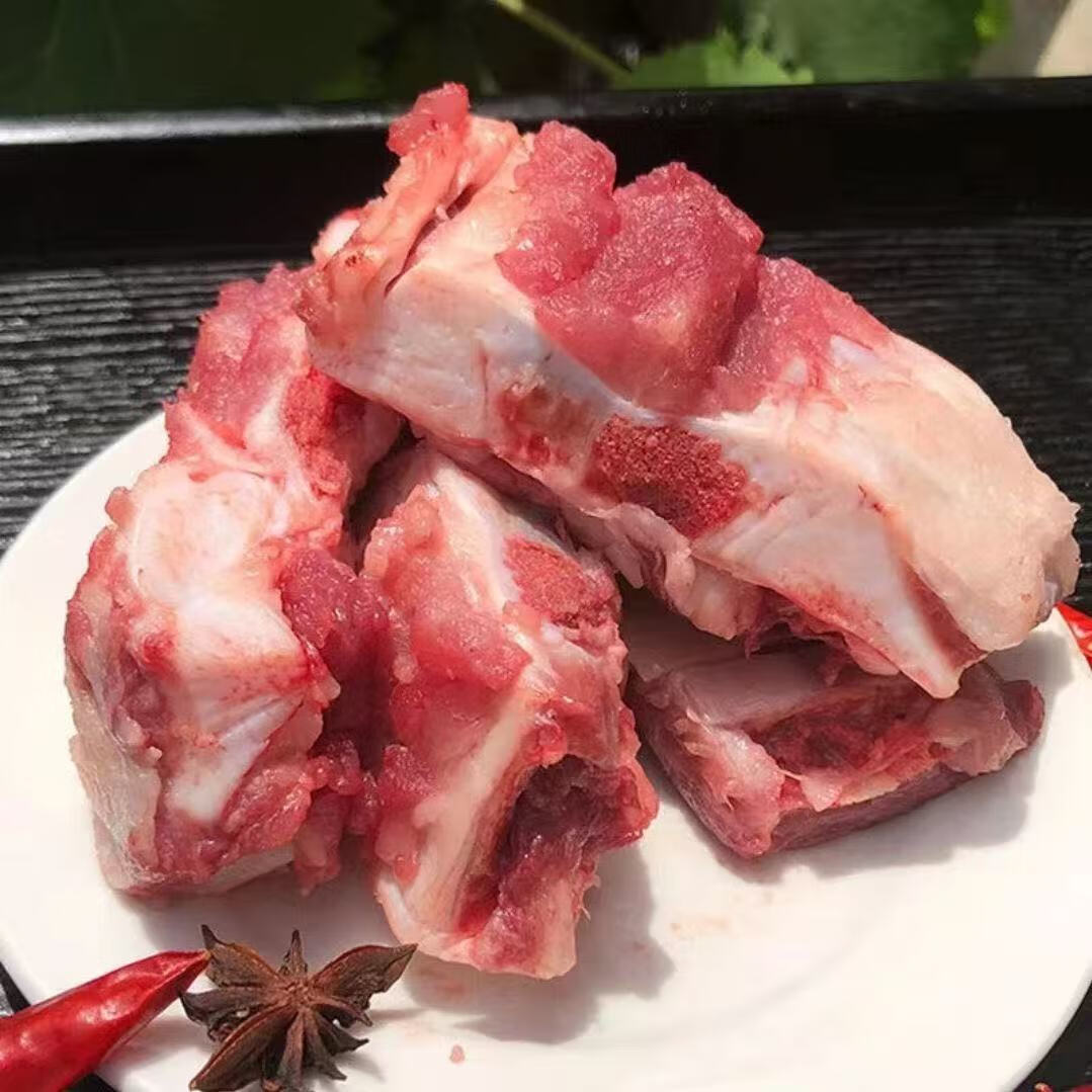 山野云陵农场 黑猪纯肋排中段无脊骨 猪脆骨肋排梅花骨肉 农家土猪300天慢养 猪脆骨肋排1kg*2盒