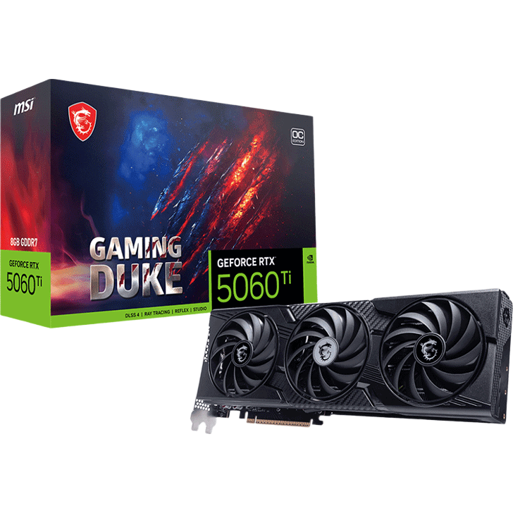 ΢�� ���� GeForce RTX 5060 Ti 8G GAMING DUKE 3X OC PLUS AI���� �羺��Ϸ�������ѧϰ�����Կ� 3382.01Ԫ
