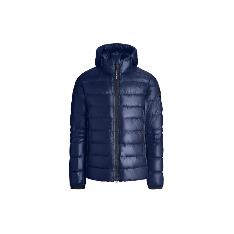 加拿大鵝(Canada Goose)黑標(biāo)防水防風(fēng)超輕標(biāo)簽連帽外套羽絨服男款 藍(lán)色 S