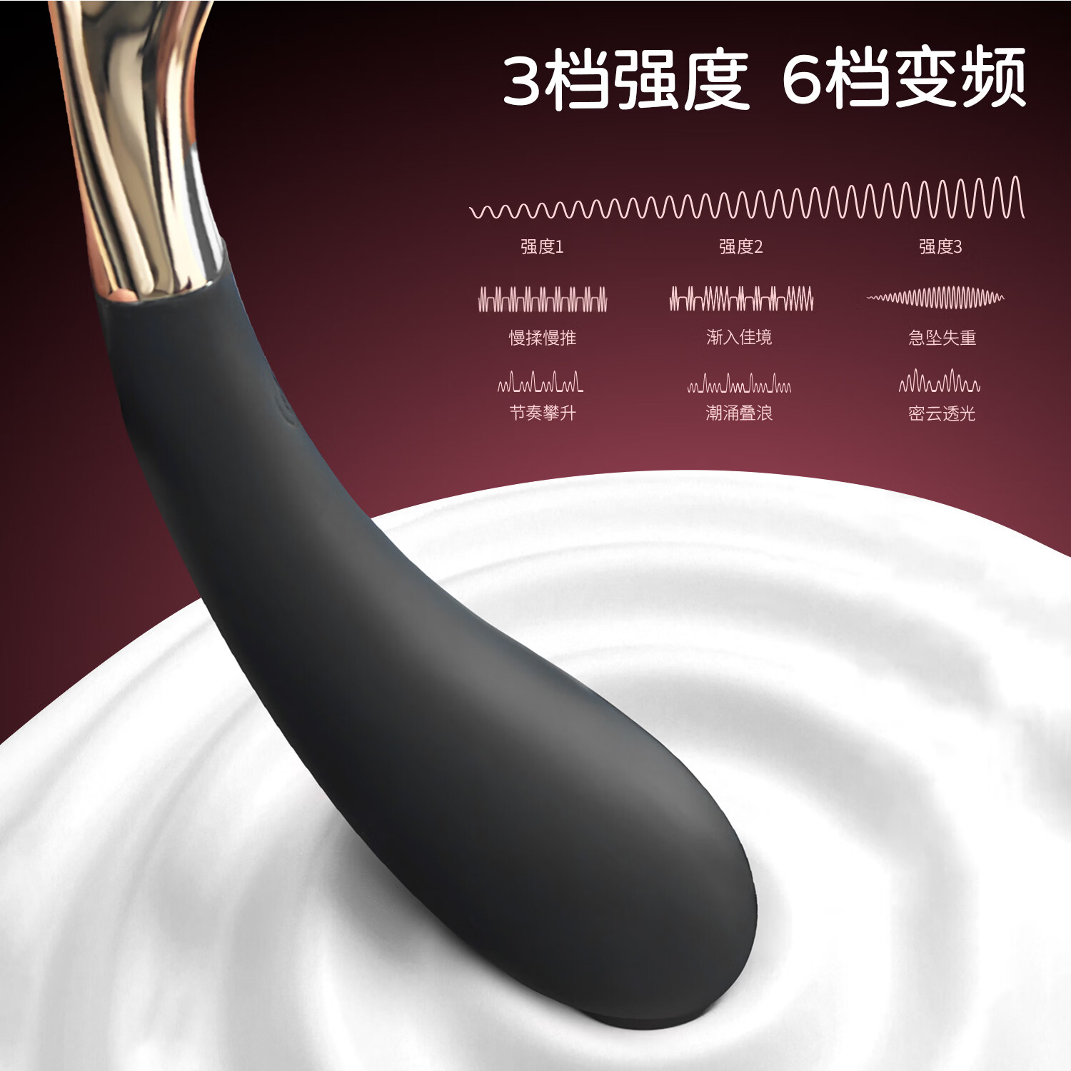 H CANDIA硅胶刺轮震动棒BDSM道具骚痒调情另类快感刺激阴蒂爆震G点高潮棒 黑色滚滚糖+4D玻尿酸润滑液润护礼包