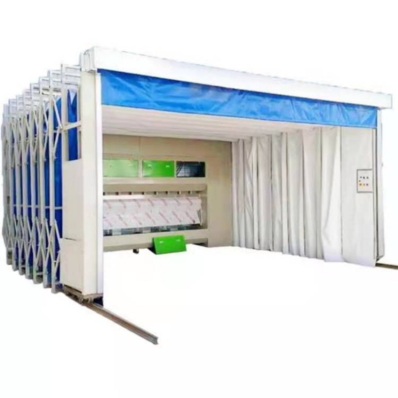 伸缩房移动式伸缩喷漆房电动折叠大型喷漆房环保式轨道无尘喷漆房