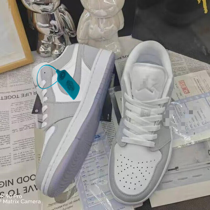 CLENIKEED莆田纯原滑板鞋 Air 乔1 AJ1影子灰篮球鞋低帮男女百搭休闲运动鞋 【纯原+摩擦声】小奥迪 43 京东折扣/优惠券