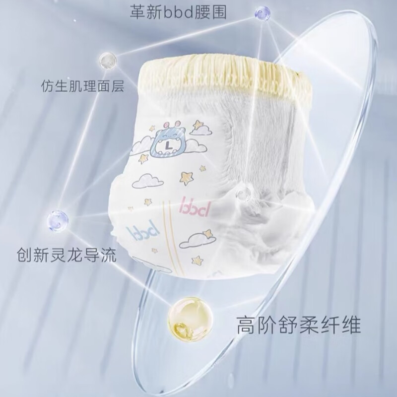 布班迪婴儿小龙裤尿布小桃超薄透气试用尿不湿男女宝宝纸尿裤拉拉大夜用 2XL 2包 64片 【拉拉裤20-25斤】 【升级pro款/仿生芯体】