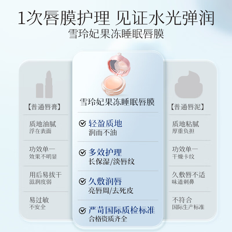 雪玲妃唇膜去死皮保湿滋润补水睡眠夜间唇膏 【增强护理】唇膜12g*2