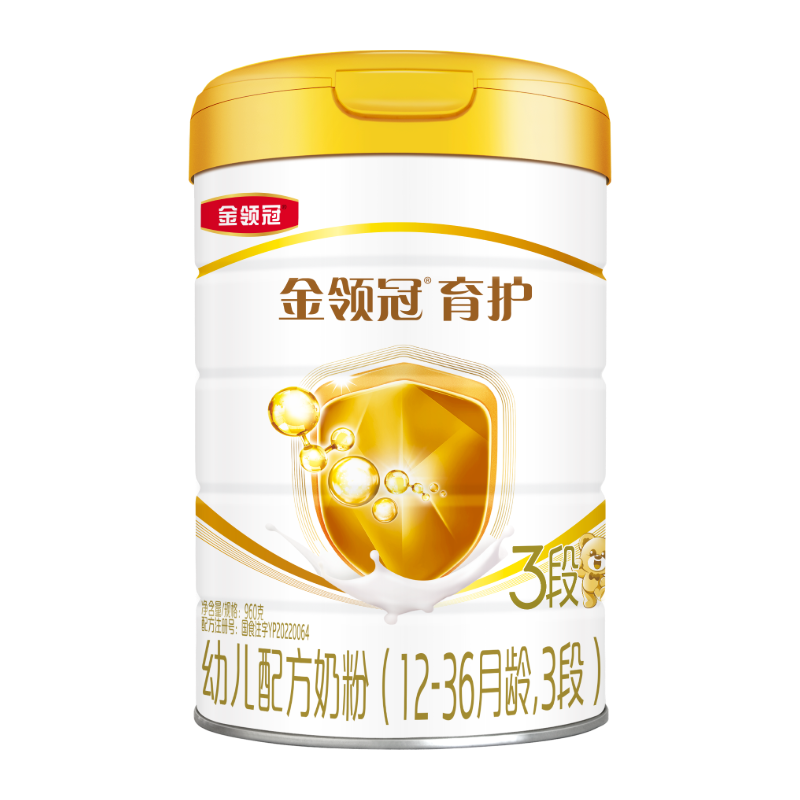 伊利金领冠育护幼儿配方奶粉3段12-36个月960g*6罐【5倍DHA好脑力】