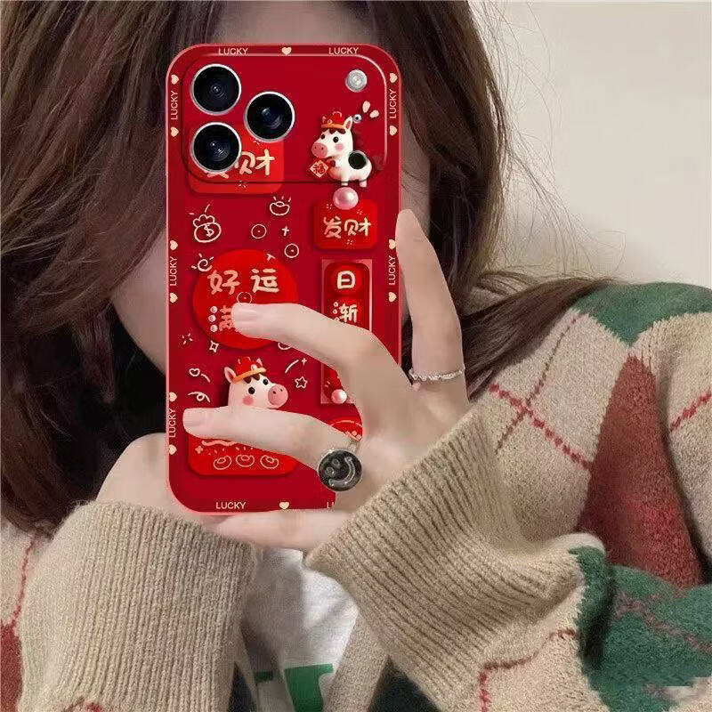 2026新款VIVOX300手机壳Y500适用马年大红喜庆可爱Z9X新年款 TPU大红色【mk01皆如所愿】 vivoY5s/vivo Z5i/U3/Y19