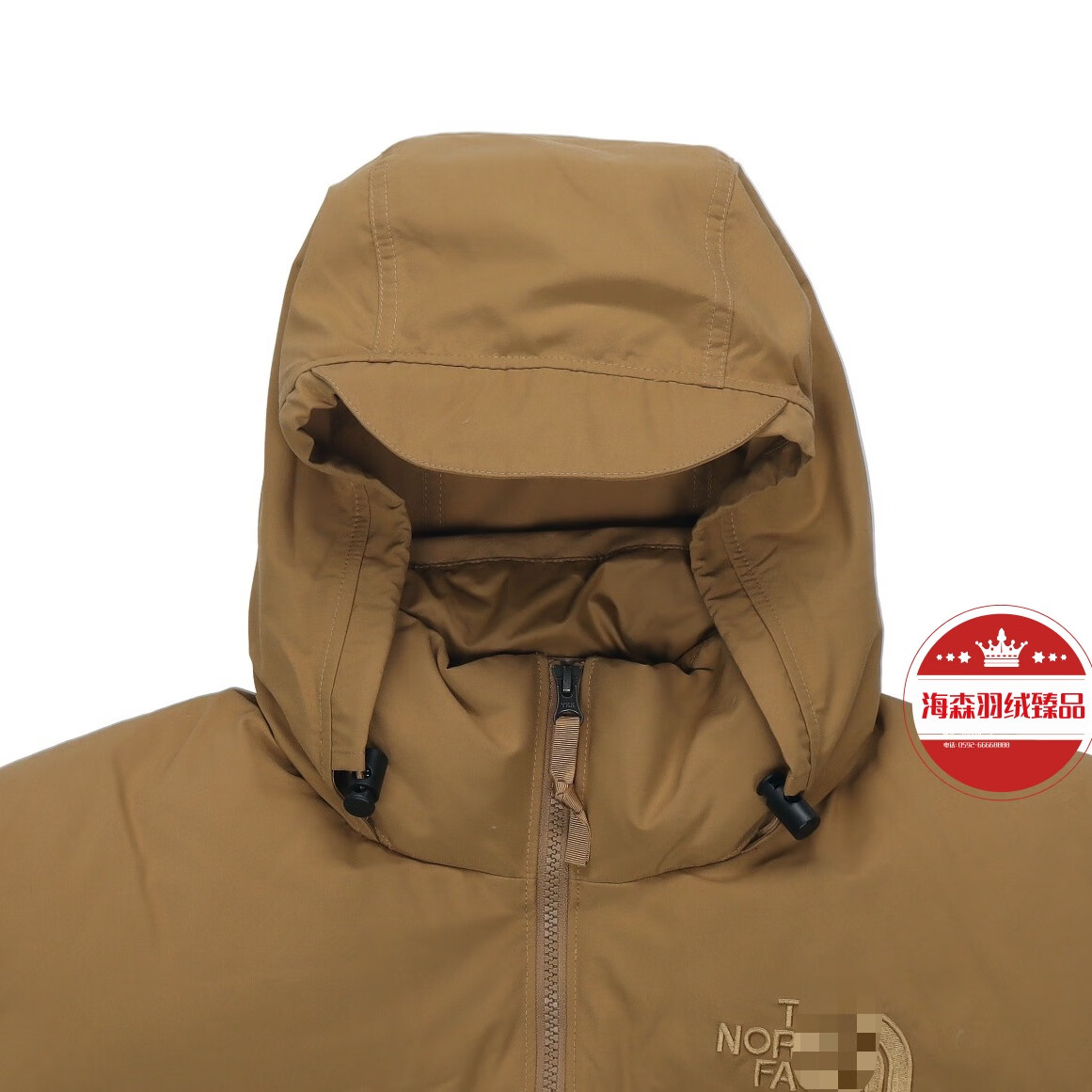 北脸北面1996羽绒服美版莆田纯原冬季TNF经典男女同款情侣加厚保暖 小麦色 防水面料+隐藏帽 2XL 建议180斤以上