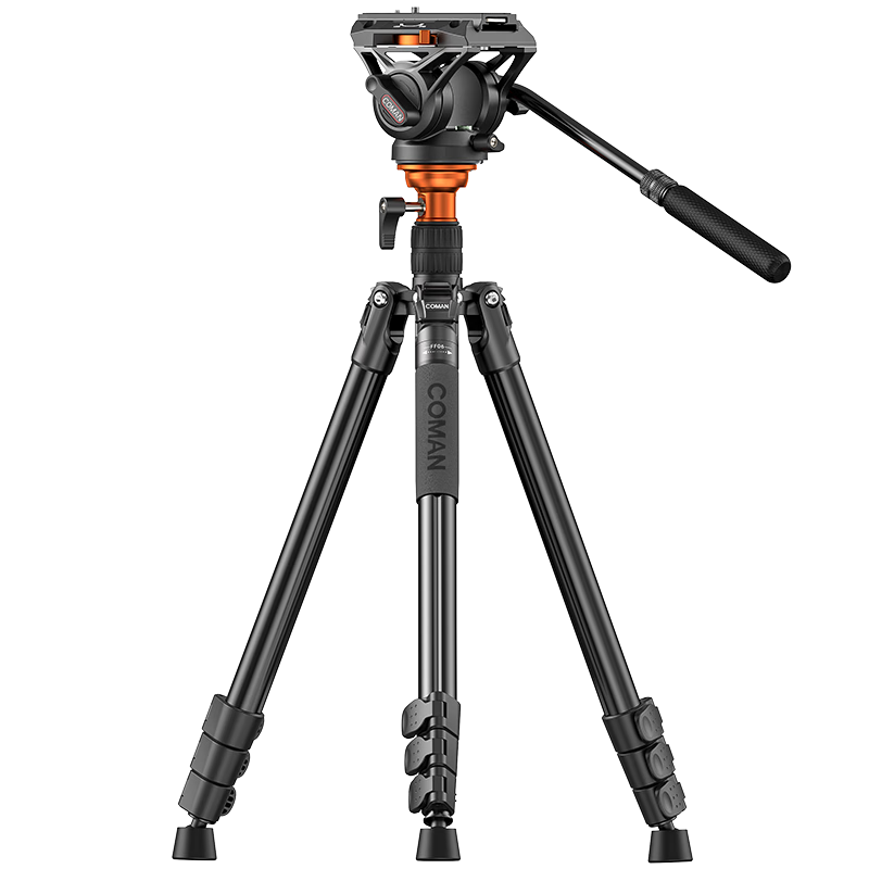科漫三腳架 中軸可調(diào)相機(jī)三腳架升級(jí)快拆液壓云臺(tái)兼容大疆RS3RS4專(zhuān)業(yè)攝影攝像三角架一架兩用獨(dú)腳架