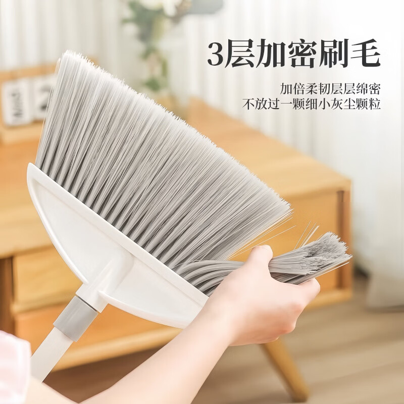 JCZS扫把家用扫帚不粘头发组合套长柄不弯腰大号加大簸箕笤帚单个 【升级加大】扫把
