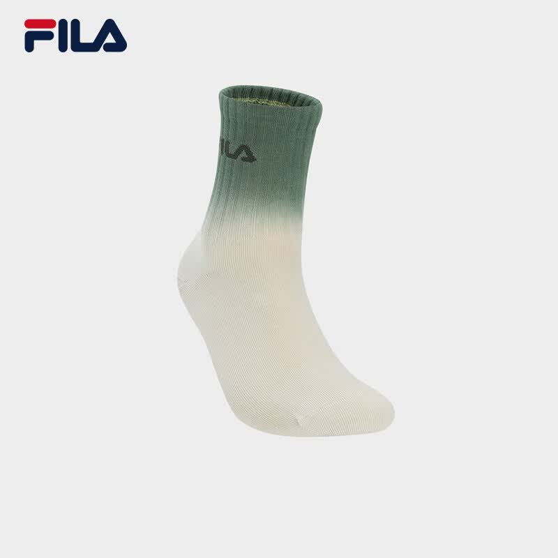 FILA 斐乐官方男袜中腰袜运动袜休闲百搭舒适柔软袜子运动中筒袜 灰麦色-BG XS