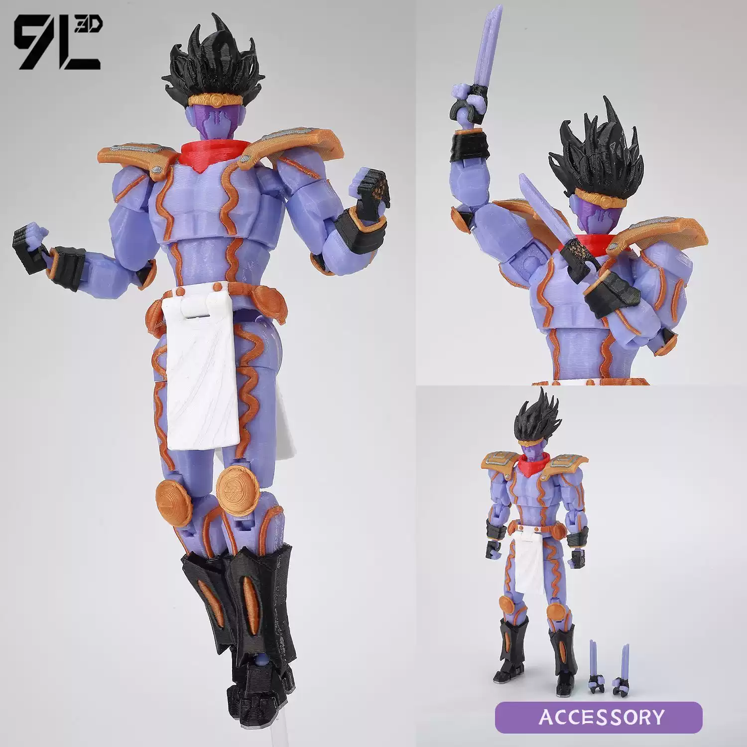 3d打印jojo的奇妙冒险空条承太郎白金之星迪奥可动手办模型玩具 白金