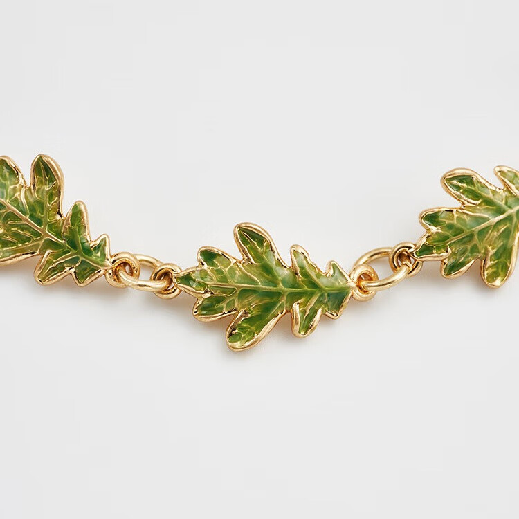 Fable【徐梦洁同款】橡树叶珐琅彩手链手饰小众设计高级感送女生 橡叶珐琅彩手链
