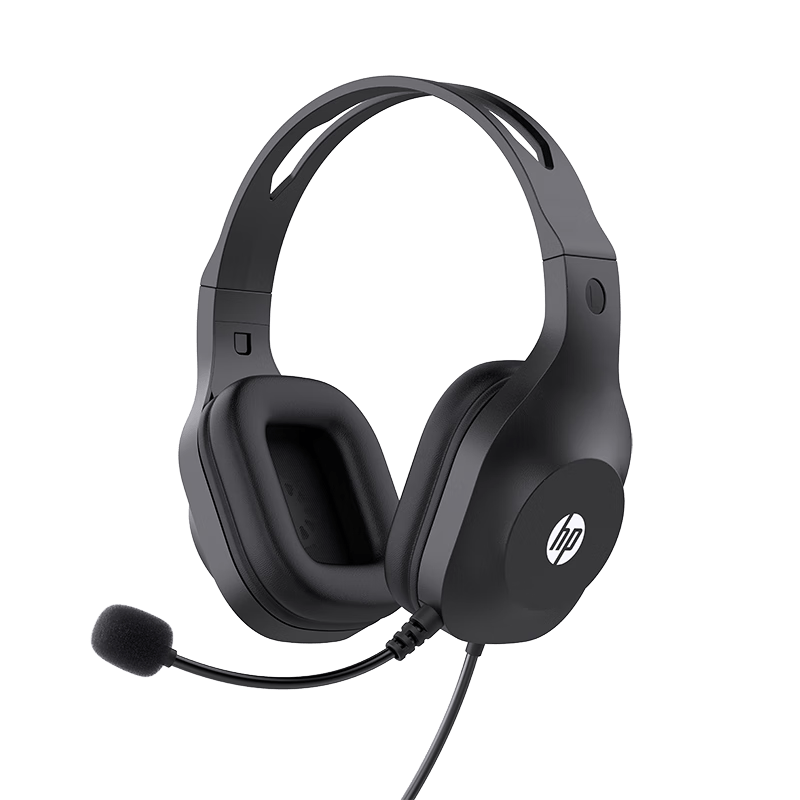 惠普（HP）DHH-1601 耳机头戴式 电脑笔记本游戏语音听力学生麦克风二合一网课办公教育培训学习有线话务耳麦