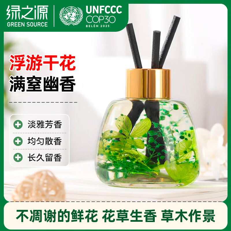 绿之源 无火香氛藤条120ml雨后栀子 空气清新剂宿舍卧室内卫生间香薰