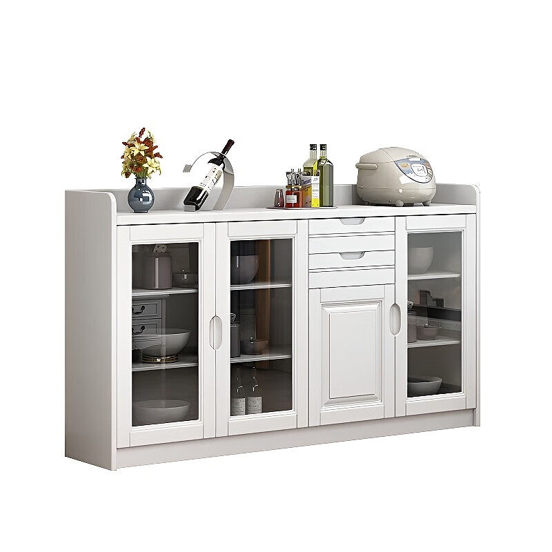 梵盛林2026新款实木餐边柜矮柜餐厅边柜酒柜靠墙现代简约客厅茶水柜碗柜 1.6米海棠色 包入户安装