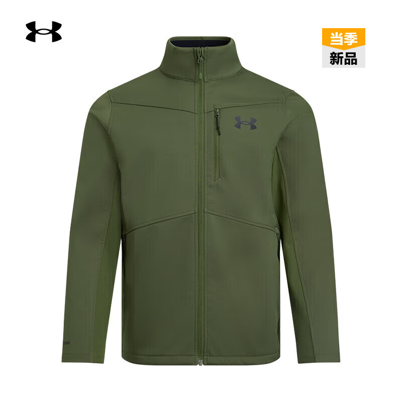 UNDER ARMOUR秋冬Shield男子户外运动夹克1321438 幽绿色390 2XL