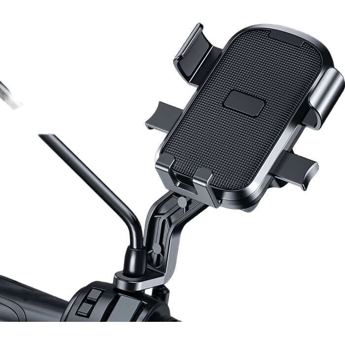 【京东包邮】电动车摩托车可旋转手机支架导航神器外卖骑手车载便携防震装备 米白色【新款升级稳固/401后视镜款】