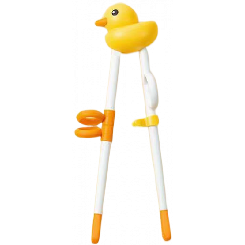 雙槍(Suncha)雙槍兒童學習筷子訓練筷寶寶小麥材質練習筷糾正學習筷學吃飯餐具 加油鴨學習筷