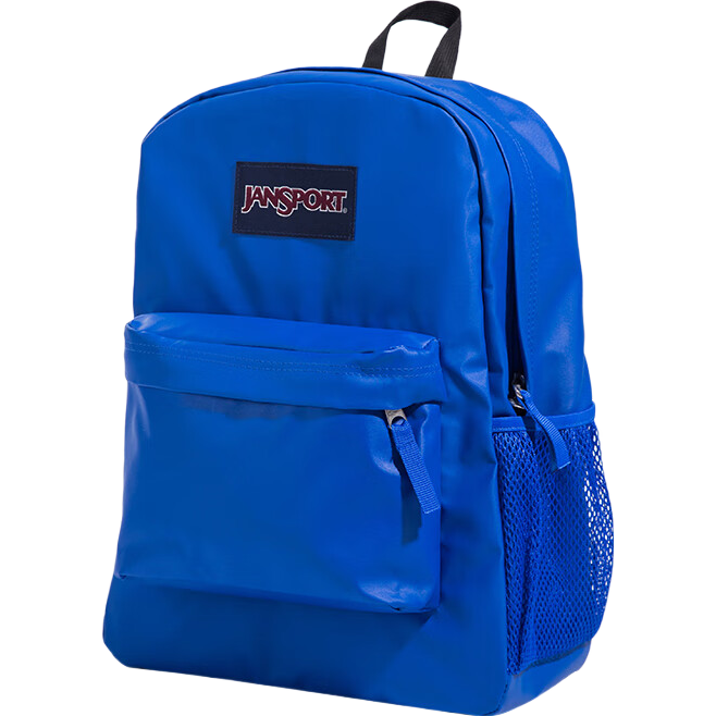 JANSPORT杰斯伯雙肩包女學生男包休閑背包書包3P69桃紅旅行包 【微瑕】66R藍色-側(cè)袋+隔層（面料偏硬）