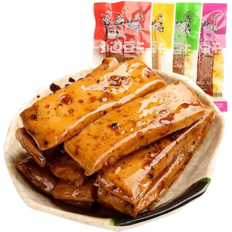 張飛 成都特產(chǎn) 手磨豆干散裝 豆制休閑零食四味可選 泡椒味