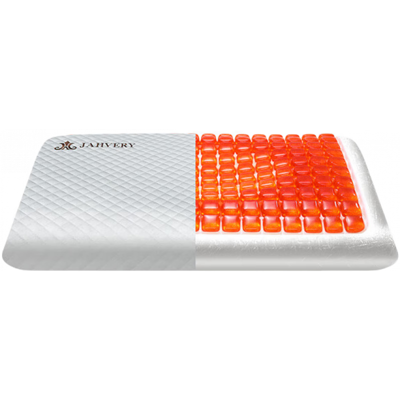 嘉唯（JAHVERY）采購產(chǎn)品Jahvery凝膠枕頭，彩色貓眼枕頭，頸椎保護(hù)，睡眠輔助， 水感凝脂-白尊睡眠枕-金橙11CM 11cm 11-