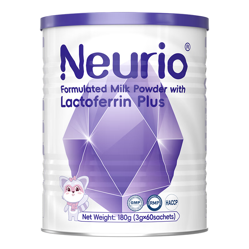 纽瑞优（Neurio）乳铁蛋白婴幼儿免疫力自护力0-3岁营养3g*60袋全面升级紫钻pro版