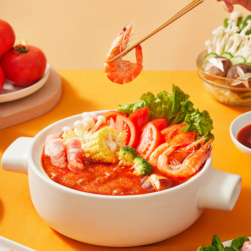 名揚名扬菌汤火锅底料菌汤鲜美菌菇汤不辣火锅料家用鸳鸯锅 鲜菌汤100g+番茄100g